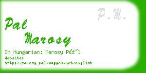 pal marosy business card